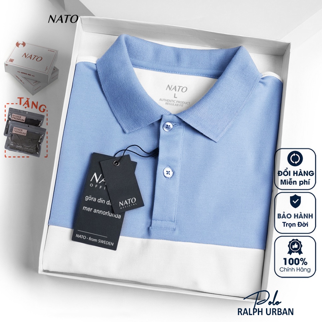 Áo Thun Polo Nam PHỐI Vải Cotton Cá Sấu Cao Cấp Basic Đẹp Tay Ngắn Có Cổ Màu Trắng Đen Xanh Navy Đỏ Trơn Họa Tiết NATO