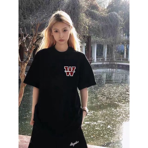 Porozi  Áo Thun Nữ Ngắn Tay Cổ Tròn In Hình Phong Cách Hàn Quốc