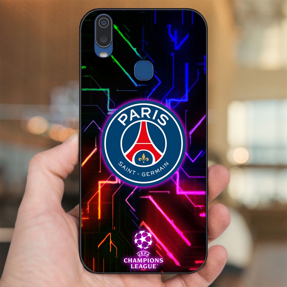 Ốp lưng Vivo Y11 viền đen in hình CLB Bóng Đá PSG Paris Saint Germain