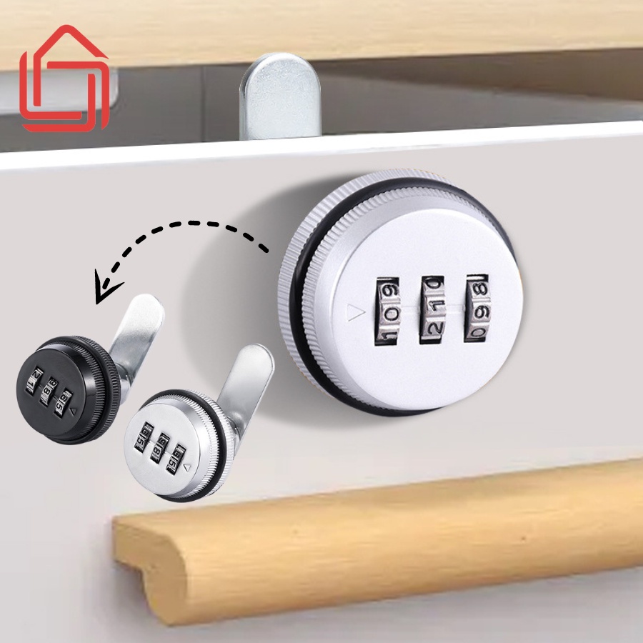 Ổ khóa chống trộm mật khẩu 3 số hợp kim cao cấp | Khóa tủ chống trộm mật khẩu số