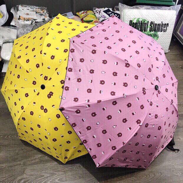 Ô GẤU_BROWN Rộng ô 91 cm, độ dài cán 63 cm  Bao bì: Nilon. có túi vải bọc xinh sắn