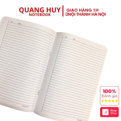 Bộ 3 quyển Vở kẻ ngang 80 trang Quang Huy mẫu 4 mùa, tập học sinh giấy dòng kẻ lined ghi chép khổ b5 sinh viên