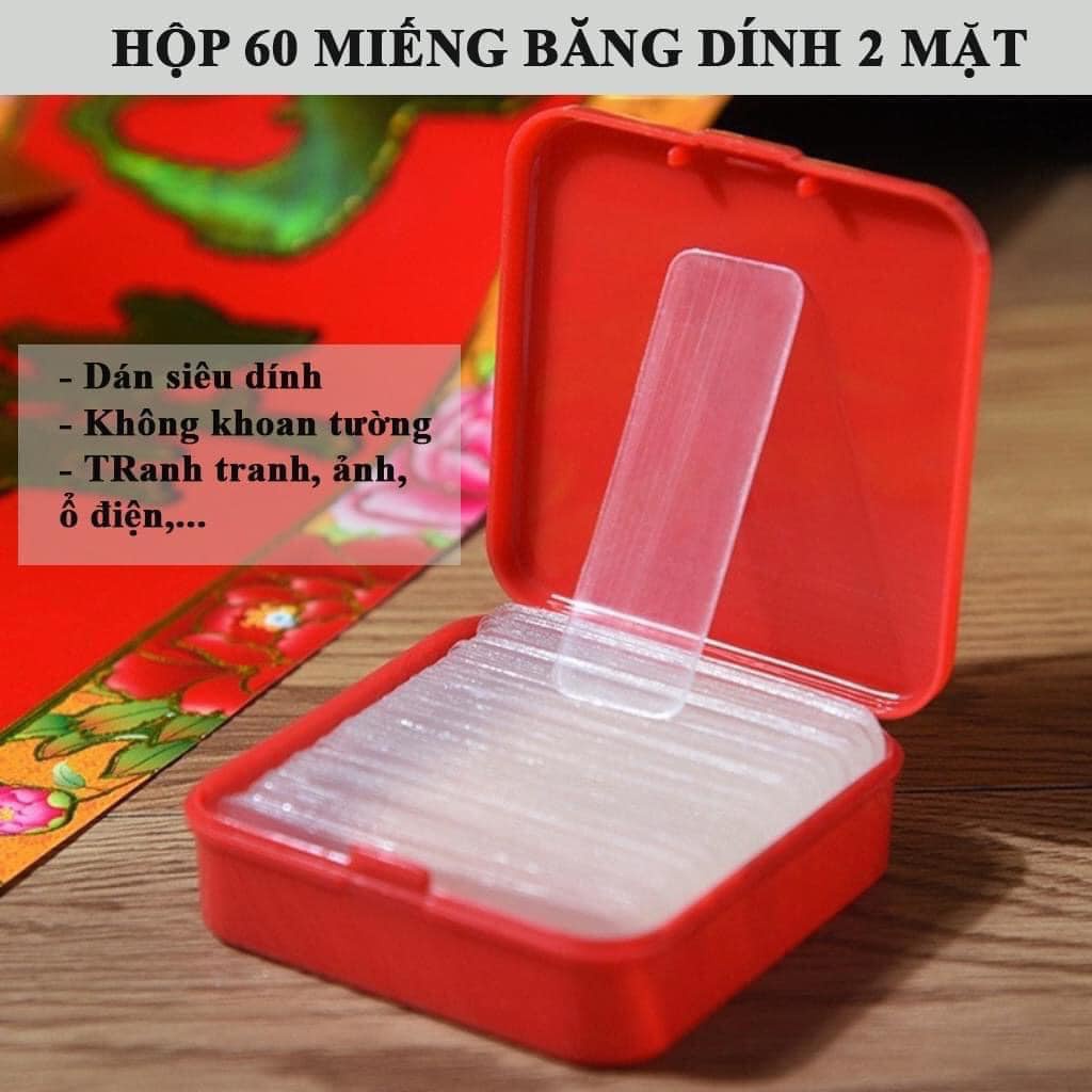 Hộp 60 miếng dán trong suốt 2 mặt