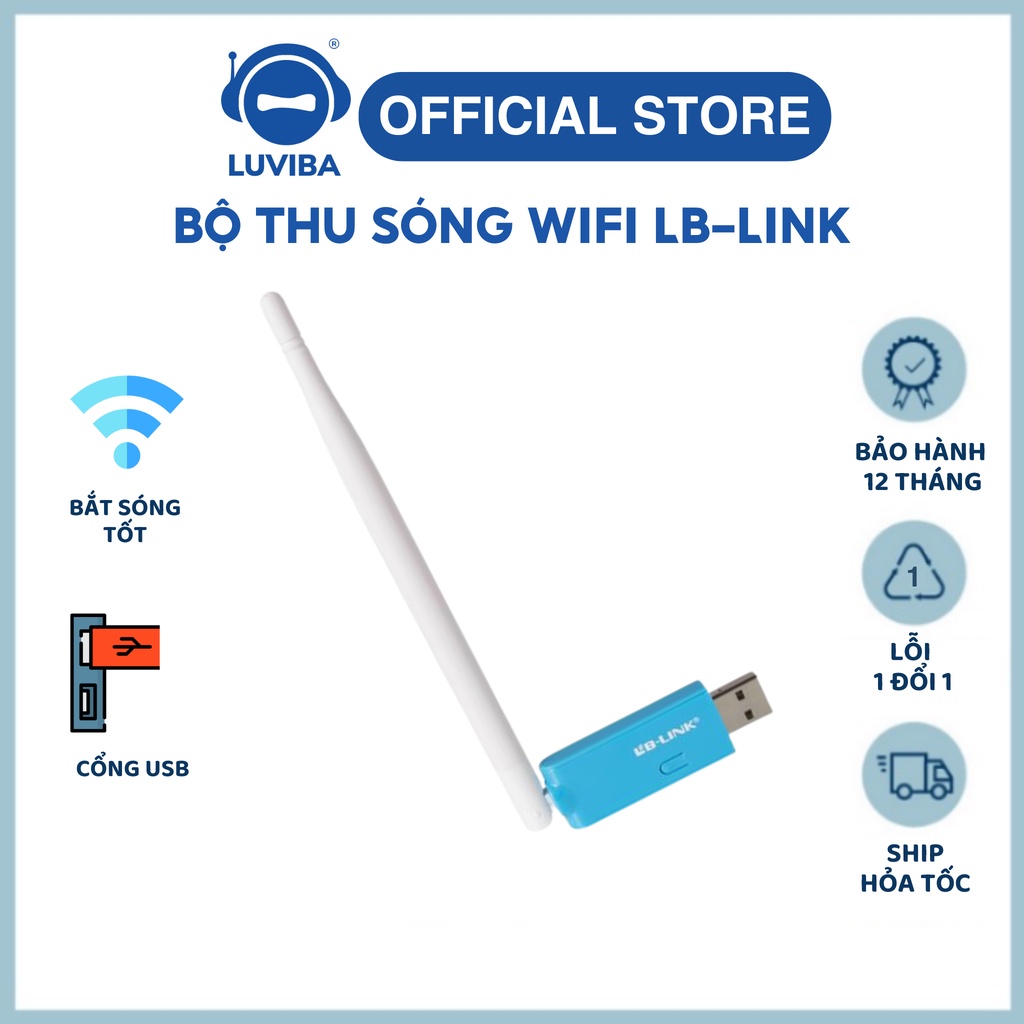 USB wifi thu wifi LB LINK cho pc thu sóng wifi cho máy tính bàn LUVIBA WN155