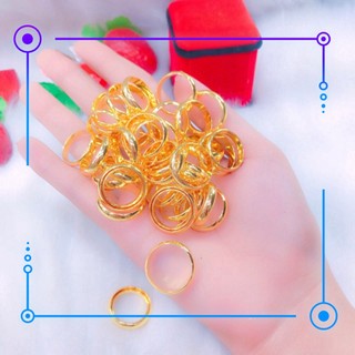Nhẫn Trơn, Nhẫn Chỉ giới tính Mạ Vàng bền màu sắc Có Khắc 9999 Cao Cấp - littlecat.vn