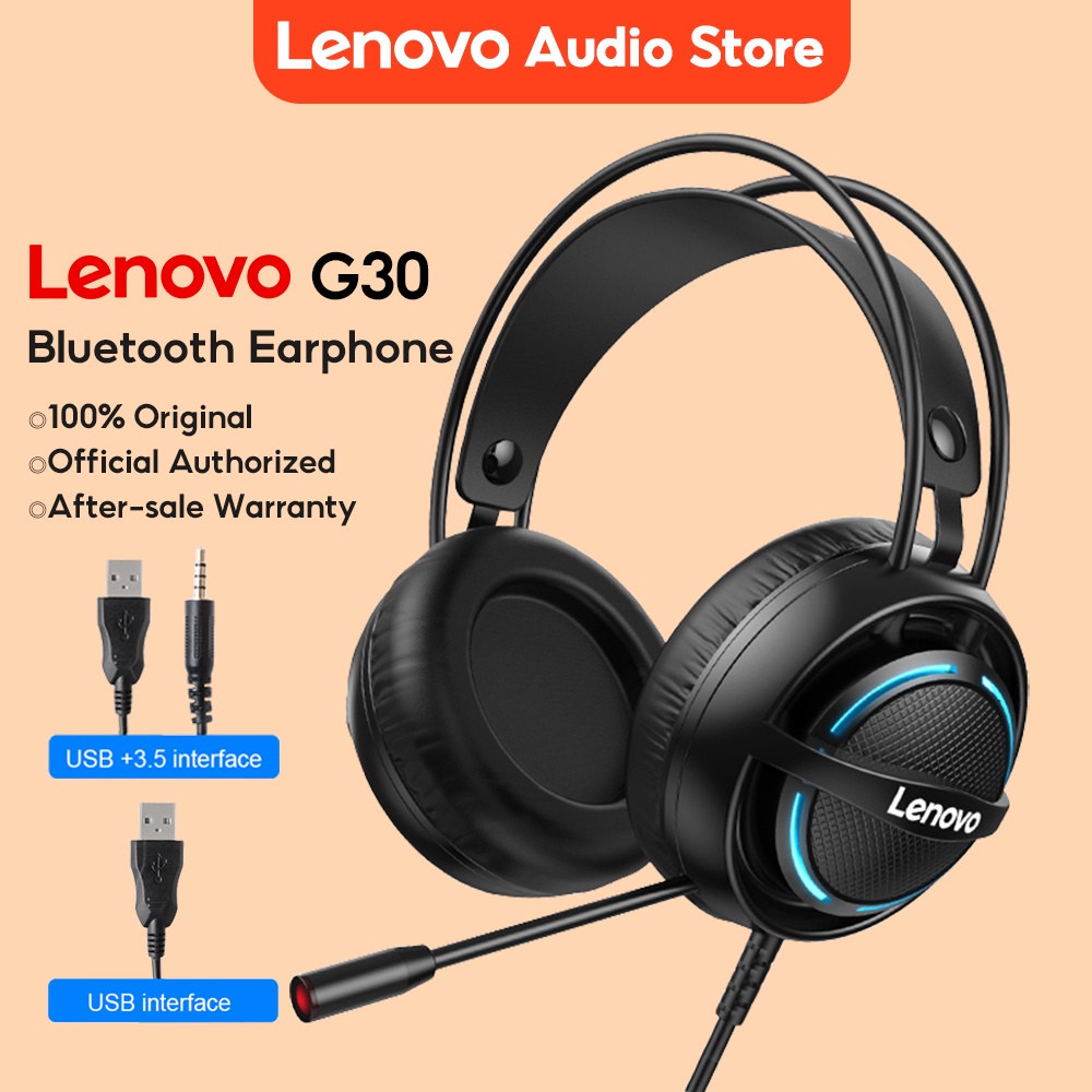 [Mã ELBMO2 giảm 12% đơn 500K] Tai nghe chụp tai Lenovo G30 cổng USB 3.5mm 7.1 có micro chống ồn