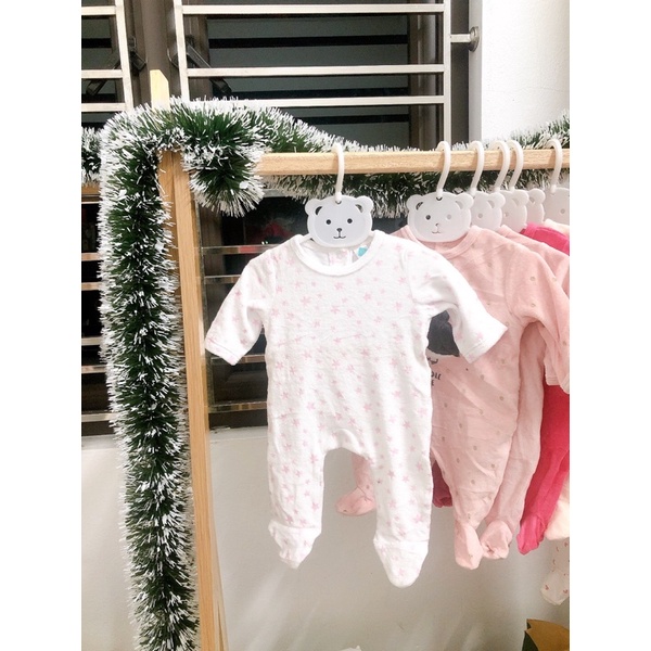 Body nỉ nhung sơ sinh cho bé gái hiệu Tex, Kiabi