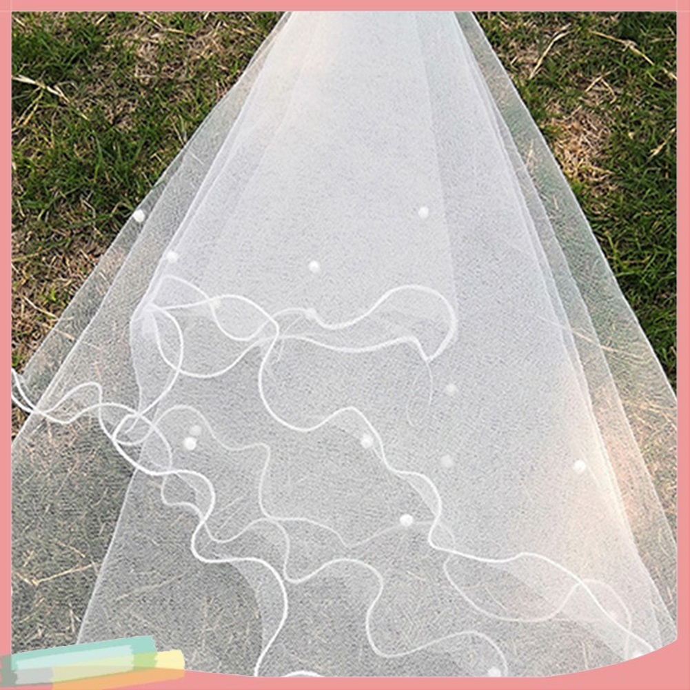 Mạng Che Mặt Phối Ngọc Trai Giả Thời Trang Cho Cô Dâu