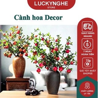 Cành Hồng, Lựu, Đào Đông Cắm decor trang trí Tết, giỏ quà, bình hoa