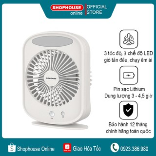 Quạt sạc, quạt tích điện mini Sunhouse SHD7110 [ Ảnh thực tế ] - Bảo hành 12 tháng