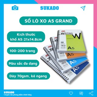 Sổ lò xo A5 kẻ ngang 200 trang Grand SUKADO
