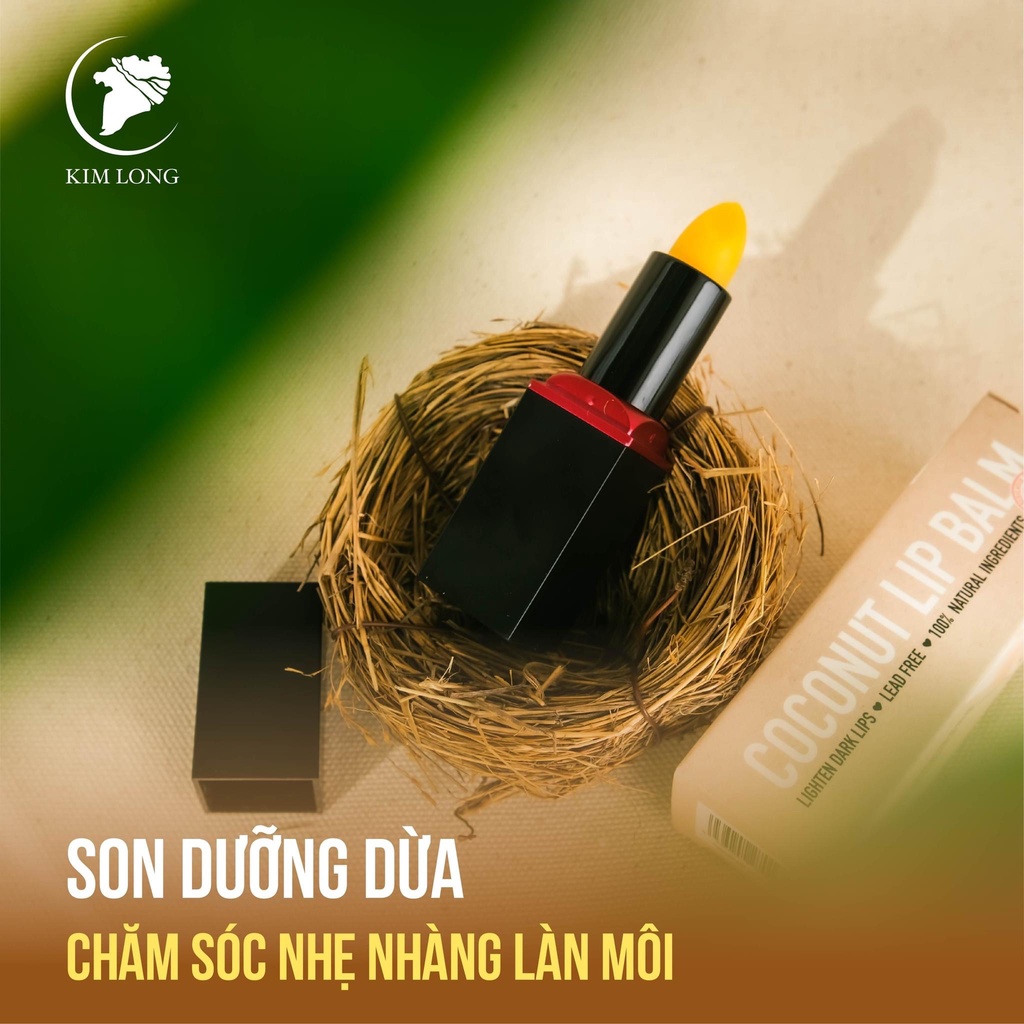 Son Dưỡng Môi Kim Long Tinh Dầu Dừa Gấc Mềm Mại Môi 50gr