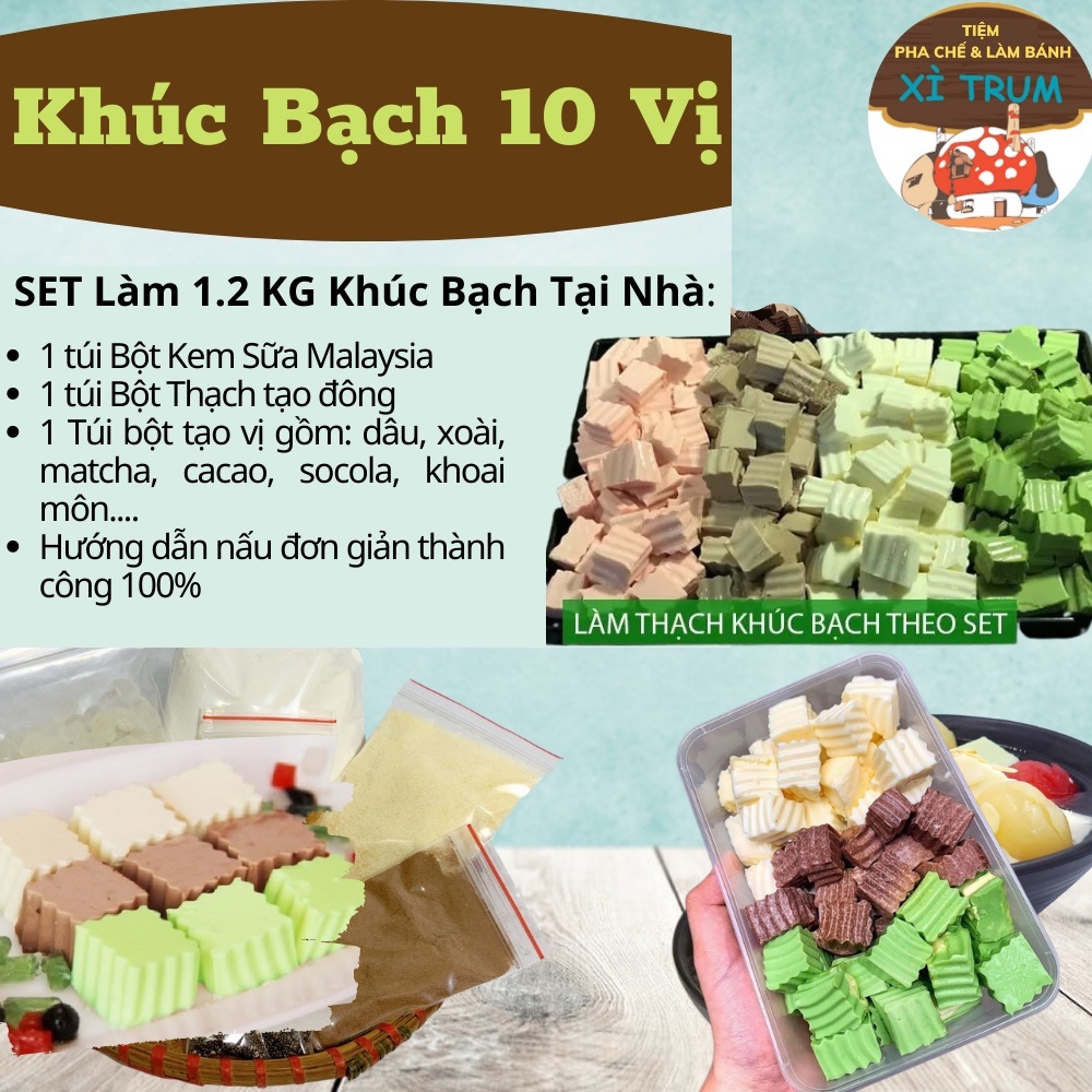 💥Set Làm 1.2 KG Pudding Khúc Bạch 18 Vị💥 Kèm Công Thức Dễ Làm Thành Công 100% Tại Nhà - Tiệm Bột Pha Chế XITRUM