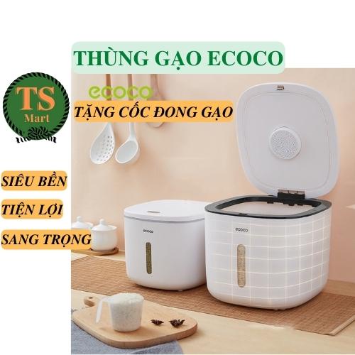 Thùng Đựng Gạo Thông Minh ECOCO 10KG Tặng Kèm Cốc Đong - Chống Ẩm Mốc Chống Mối Mọt - Chính Hãng