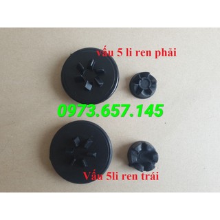 PHỤ KIỆN MÁY XAY SINH TỐ - BỘ BÁNH RĂNG NHÔNG VÀ VẤU CAO SU REN 5MM, 6MM XUÔI, NGƯỢC