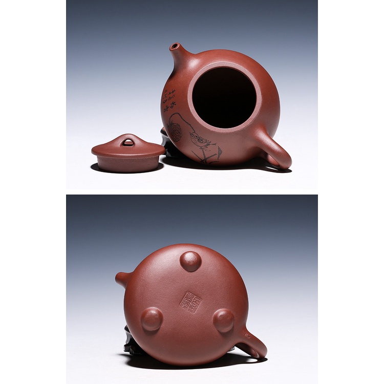 Ấm tử sa Nghi Hưng dáng Thạch Biều Nhược Thủy Tam Thiên  Tử nê 280ml