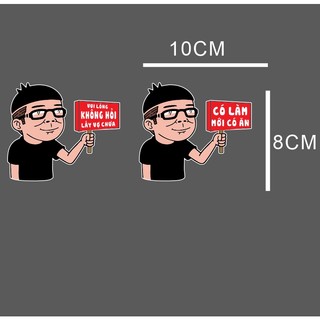 Tem logo dán xe máy hài , dán mọi màu xe