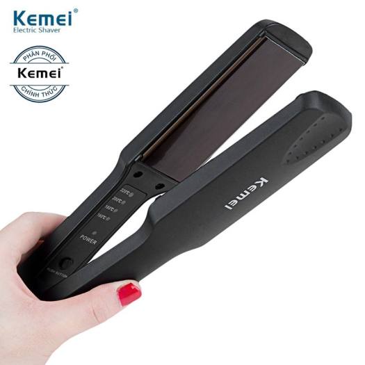 Máy Uốn Duỗi Tóc 3 In 1 Kemei - Máy Ép Tạo Kiểu Tuỳ Chỉnh Nhiệt Tiện Ích