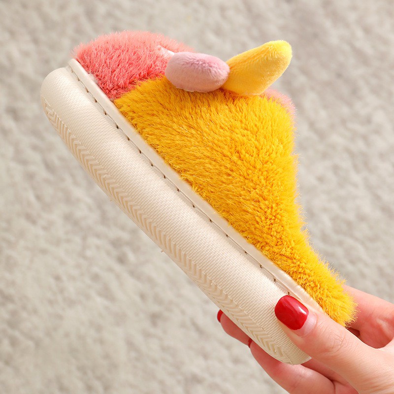 Dép bông đi trong nhà cho bé tai thỏ dễ thương ấm áp