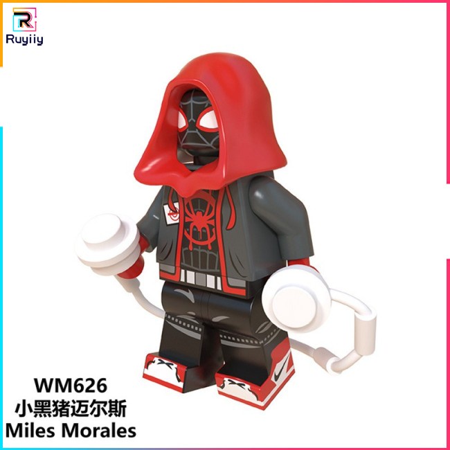 Mô Hình Lắp Ráp Spiderman Marvel Morales Gwen Stacy Noir WM6052 RU3