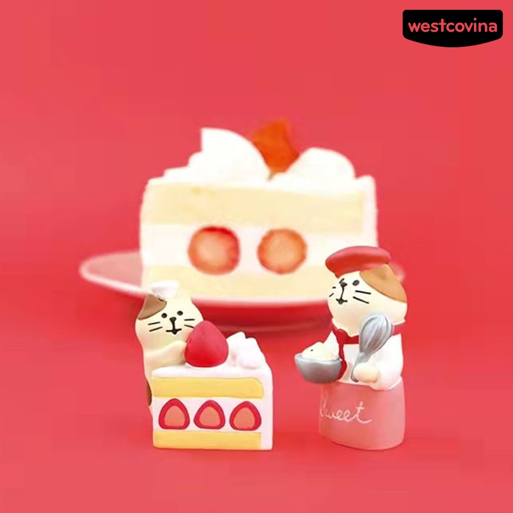 [WEST]⚘Mô Hình Chú Mèo Bằng Nhựa Resin Phong Cách Nhật Bản Đáng Yêu Trang Trí Nhà Cửa DIY