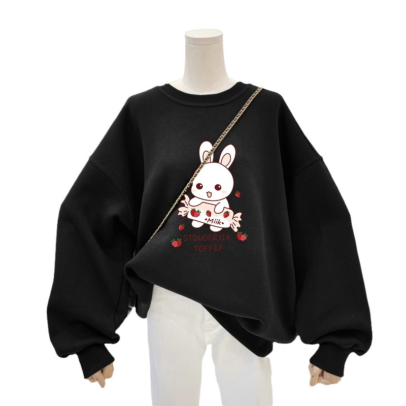 NRVP Áo Khoác Thể Thao Tay Dài Dáng Rộng In Hình Thỏ Năm Mới 2023 Phong Cách Trung Hoa Hàn Quốc Cho Nữ