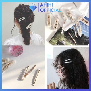 Kẹp tóc đính ngọc trai giả xinh xắn