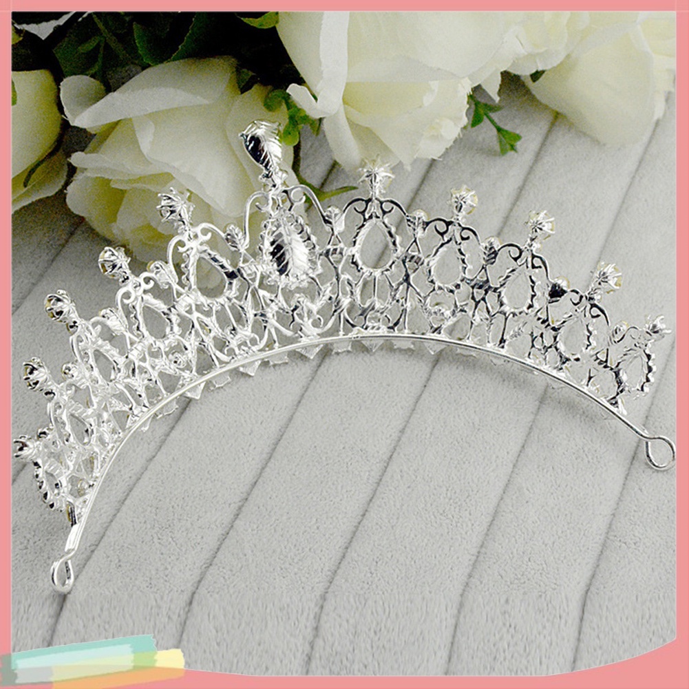 Băng Đô Hợp Kim Trang Trí Vương Miện Đính Đá Lấp Lánh Thời Trang Cho Nữ