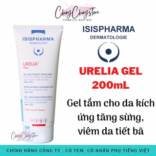 [TEM CTY] Gel tắm ISIS Pharma URELIA GEL 200mL - Gel tắm cho da kích ứng tăng sừng, viêm da tiết bã