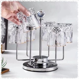 Giá úp cốc inox bạc cao cấp siêu sang, kiểu dáng mới lạ