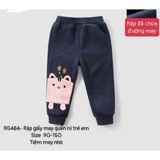 RG484_Rập giấy may quần nỉ trẻ em