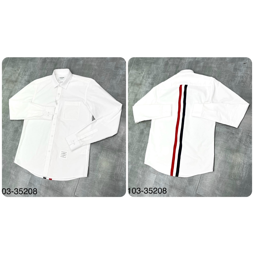 Áo Sơ Mi Nam Dài Tay ThomBrowne Kẻ Sọc Lưng Cao Cấp - Áo Sơ Mi Nam Dài Kẻ Vòng Tay Siêu Xịn