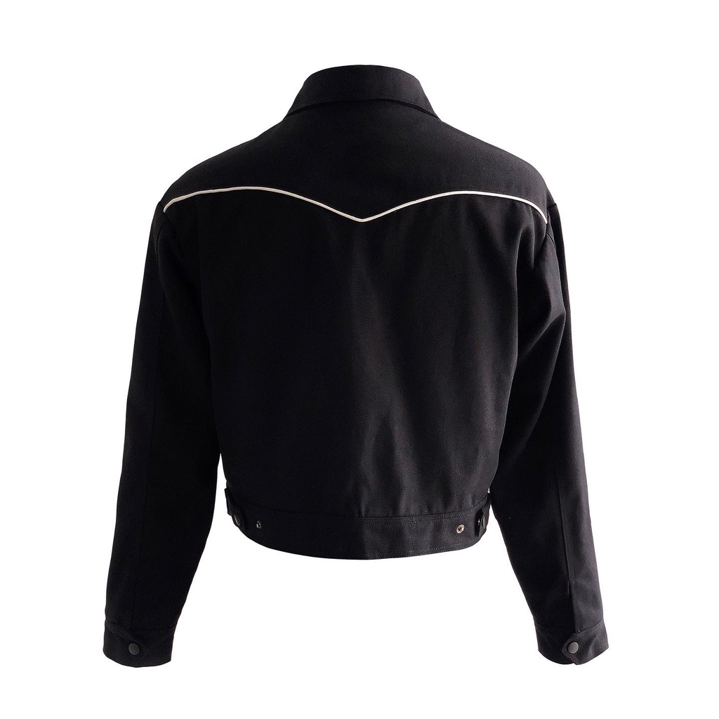 Áo khoác jeans đen form dáng cropped 99PROJECT