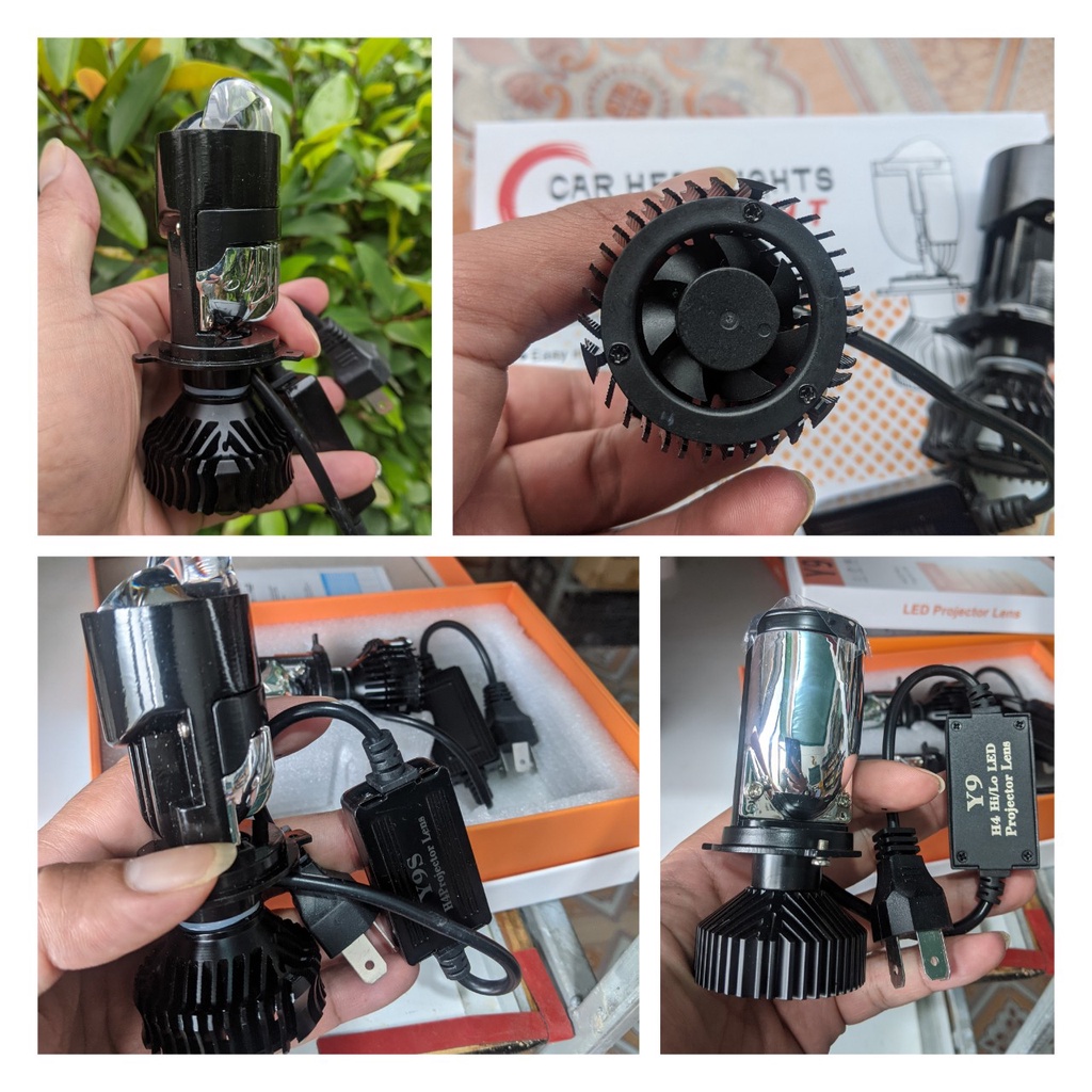 Đèn pha Led bi cầu Ô tô, Xe máy Y9S 65W mẫu mới cải tiến có pha LAZE siêu sáng hàng víp xem video, phụ kiện đồ chơi xe