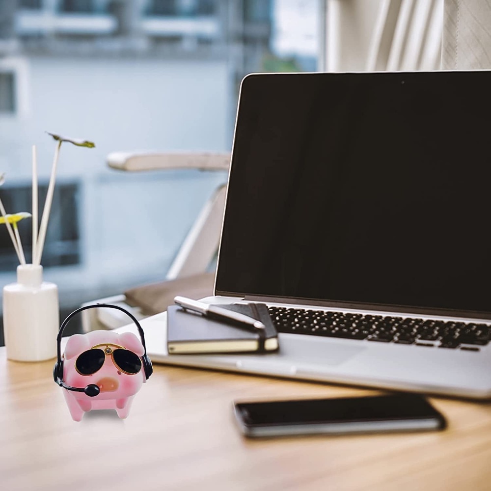 Mặt Dây Chuyền Hình Chú Heo Hồng Dễ Thương Trang Trí Kính Chiếu Hậu Xe Hơi