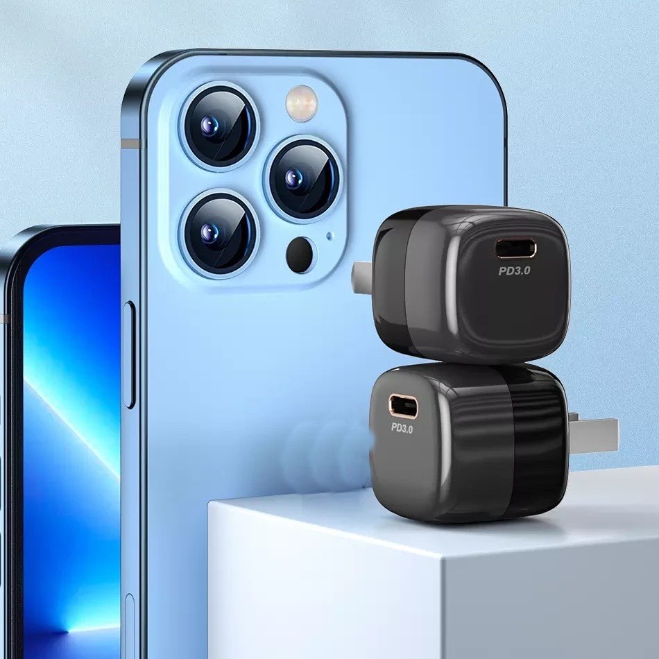 Củ sạc nhanh WIWU TP08 mini Fast Charger PD 20W USB-C cho Smart phone , Tablet , máy tính bảng , nhỏ gọn , chống cháy nổ