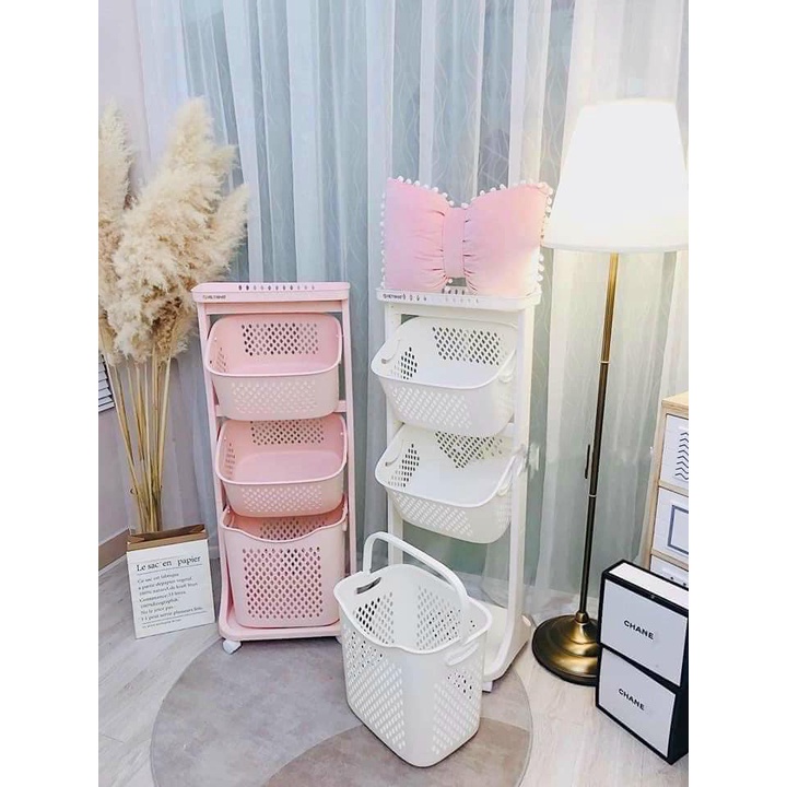 Kệ đựng đồ đa năng 3 tầng có bánh xe cao cấp tiện ích Việt Nhật KC1