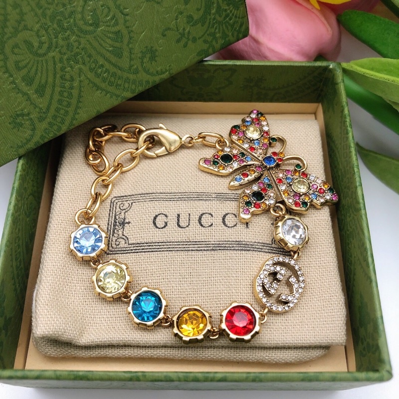 Vòng tay & Lắc tay đính đá màu sắc cổ điển Gucci GC cao cấp