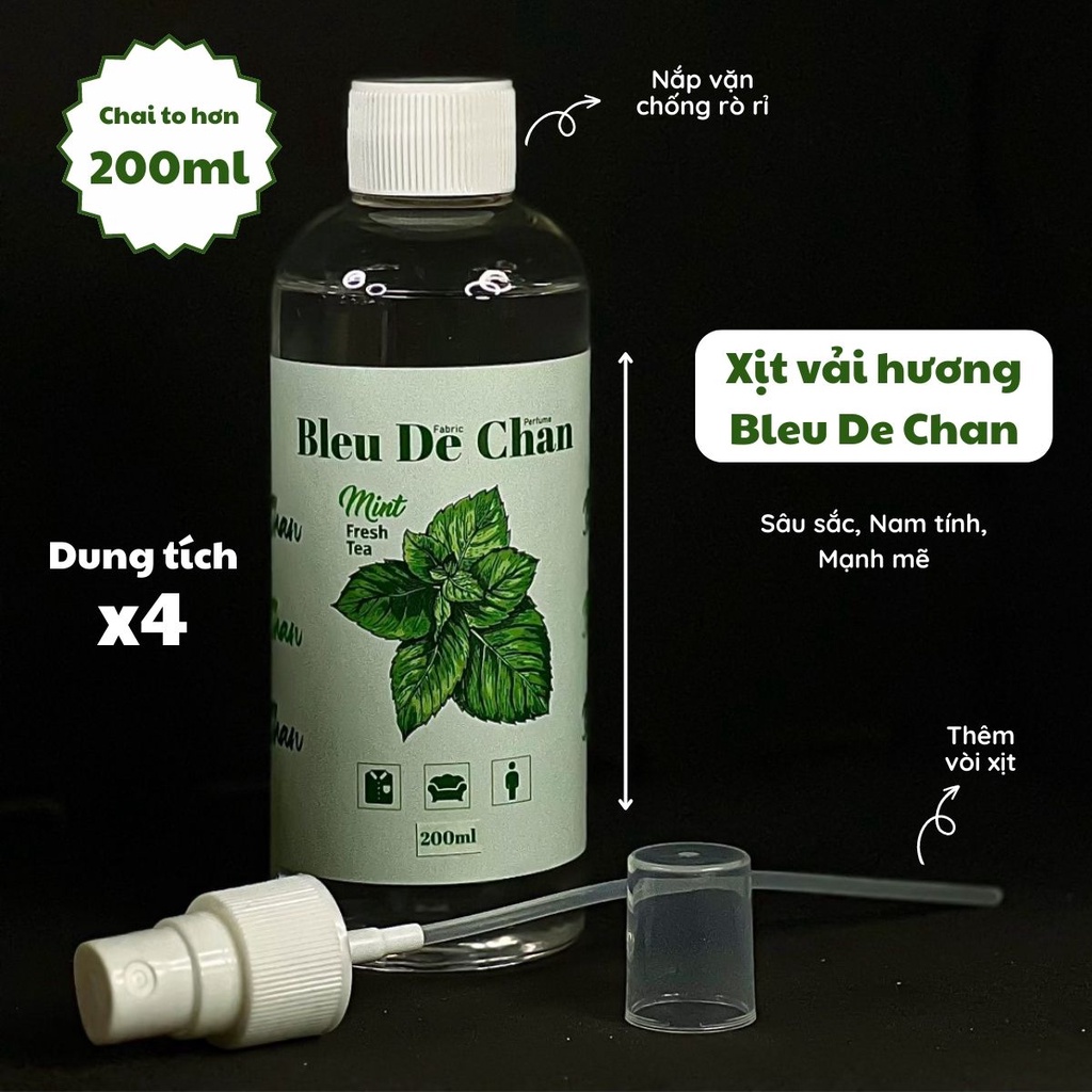 Xịt thơm vải khử mùi quần áo lưu hương lâu Fabric Perfume 200ml