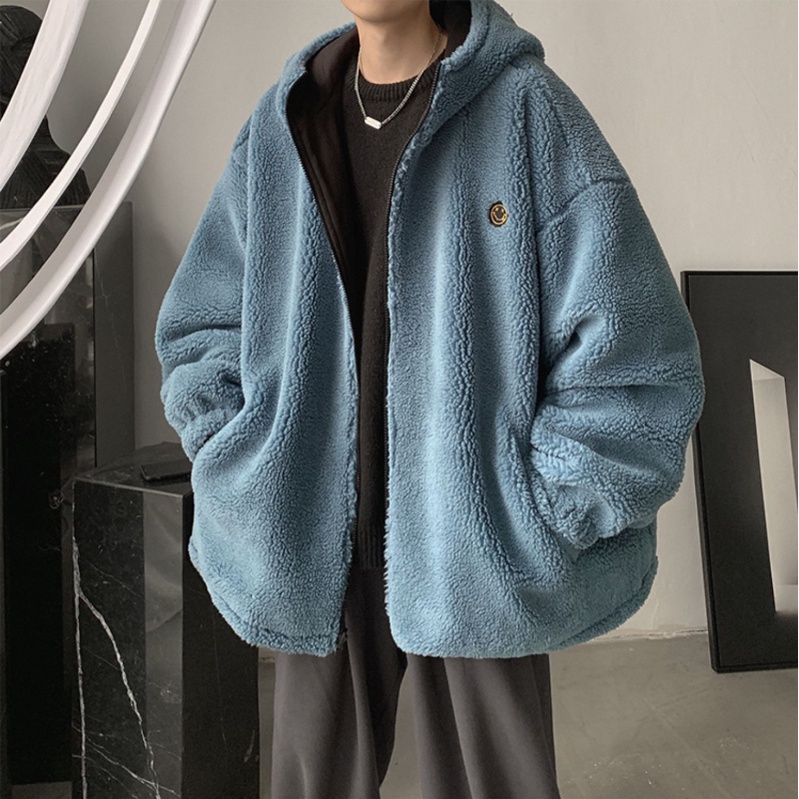 Áo Khoác Hoodie Len Màu Trơn Có Khóa Kéo áo hoodie Nam Nữ Phong Cách Hàn Quốc áo hoodie có dây kéo Đơn Giản Thời Trang áo hoodie dày