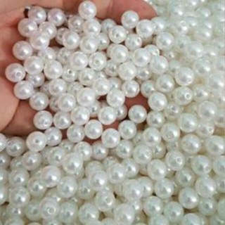 100gr hạt giả trai có lỗ dùng làm đồ handmade, làm nhuỵ hoa cành vàng lá ngọc | Phụ kiện trang trí