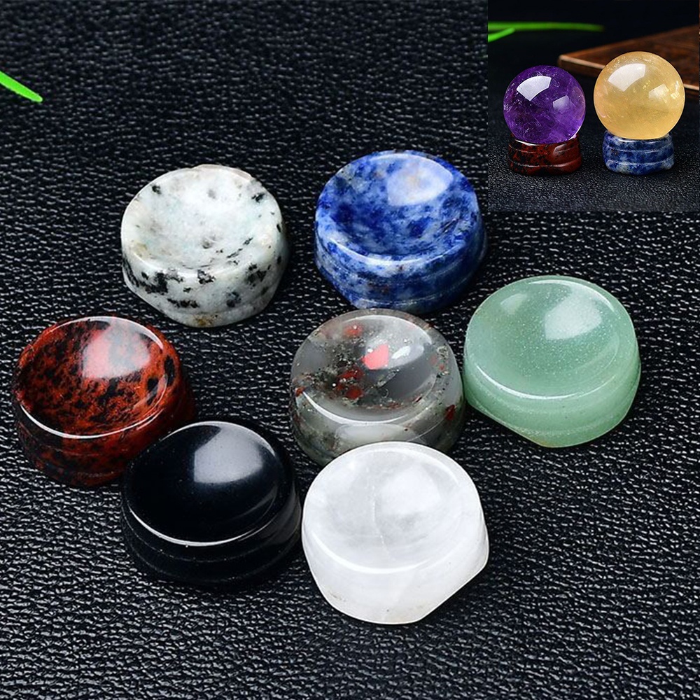 1 Giá Đỡ Quả Cầu Đá Mã Não Tự Nhiên Để Bàn Trang Trí Nội Thất