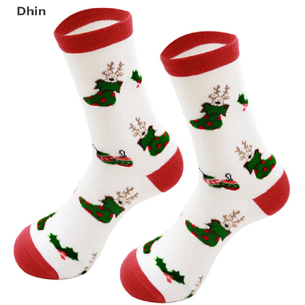 1 Đôi Tất Cotton Họa Tiết Giáng Sinh Vui Nhộn
