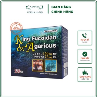 [ TẶNG BỔ GAN] King Fucoidan & Agaricus Hỗ trợ điều trị ung thư, u bướu