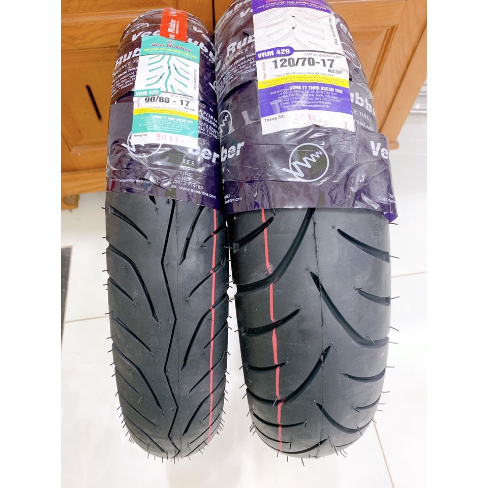 Lốp ( Vỏ) xe máy lắp cho xe Winner 150, Winner X, Exciter 150 mới 2020, Exciter 155....Lốp trước: 90/80-17 46P VRM 428 L