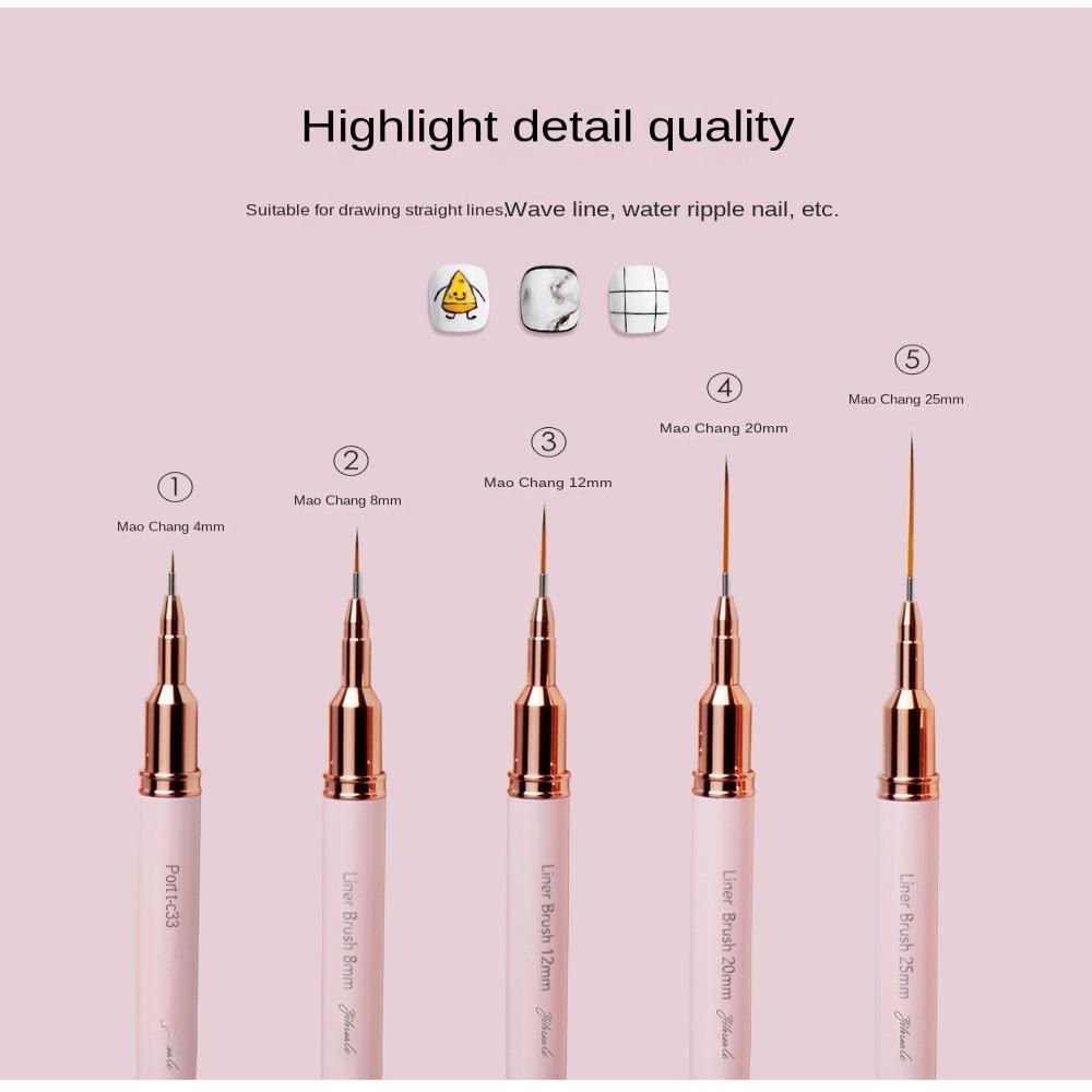 Cọ Vẽ Trang Trí Móng Tay Nghệ Thuật Bằng Sợi Nylon Phong Cách Châu Âu