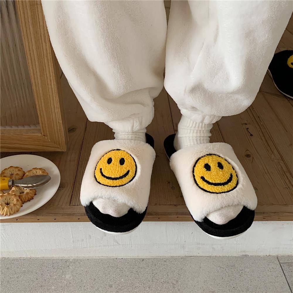 Dép Cotton Đi Trong Nhà Đế Dày Chống Trượt Thời Trang Thu Đông Dễ Thương