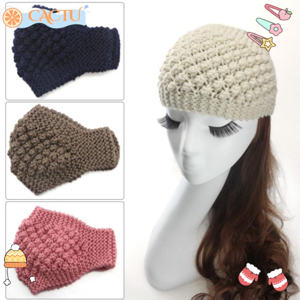 Băng Đô Cài Tóc Đan Len Co Giãn Thời Trang Cho Nữ