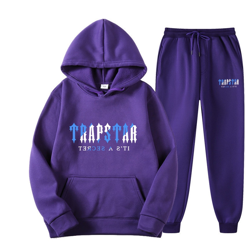 Bộ đồ thể thao MMIOT gồm áo hoodie dáng rộng và quần dài in chữ Trapstar thời trang với nhiều màu tùy chọn (Có bán lẻ)