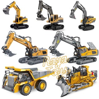 Xe điều khiển từ xa đồ chơi ô tô công trình máy xúc ben múc cẩu ủi gầu và thùng sắt pin sạc cho bé, quà tặng sinh nhật